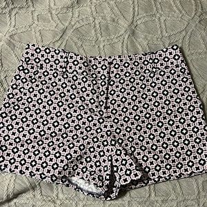 Loft Women’s shorts pattern navy purple and white size 10 4” inseam